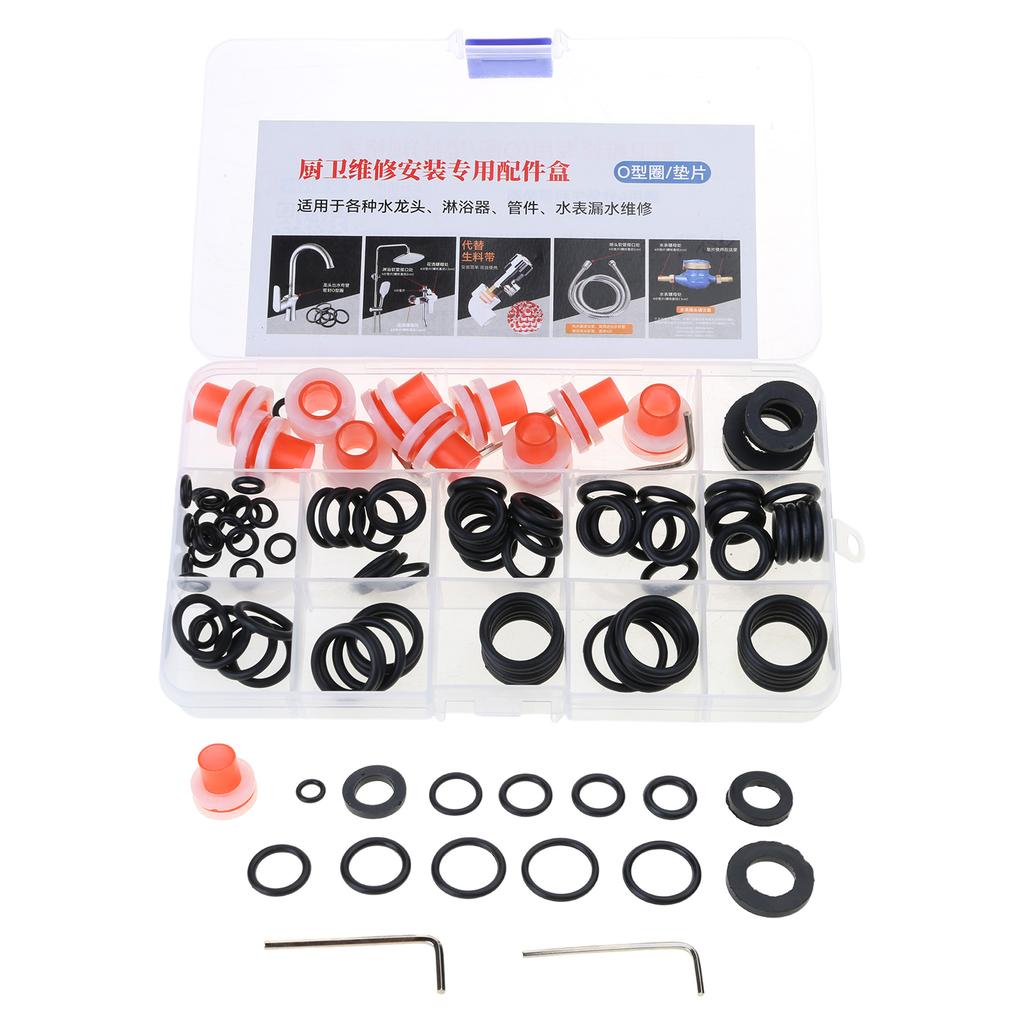 Kit Guarnizioni & O-ring per Rubinetto & Guarnizione Idraulica Assortimento Universale di Guarnizioni in Gomma per Tubo Flessibile Rubinetto Rubinetto Idraulica