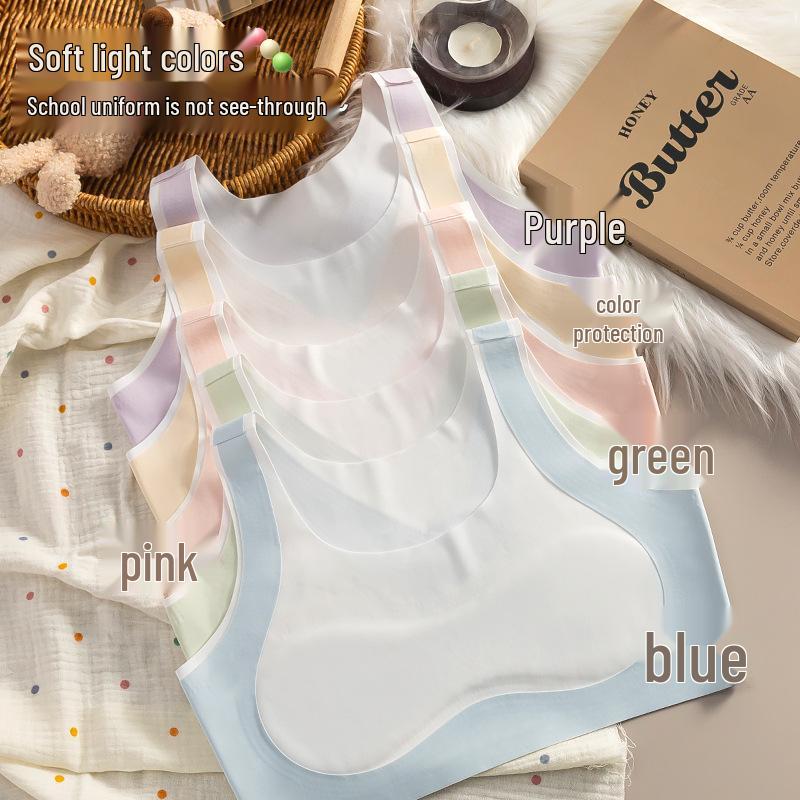 Seamless Shockproof Bra for Developing Girls: Anti-Hunchback and Anti-Indentation Sportswear for Junior and High School