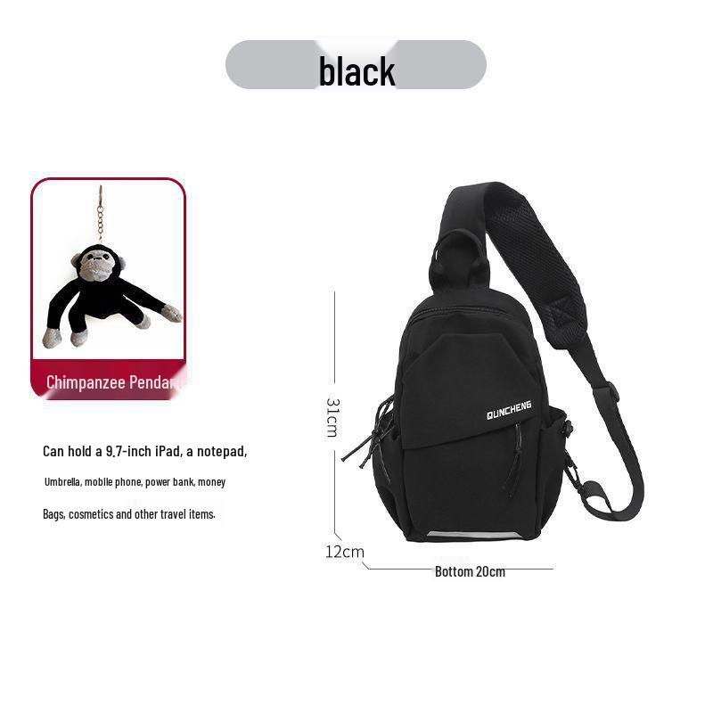 Men's Lightweight Mountaineering Single Shoulder Bag - Crossbody Chest Pack for Climbing, Cycling, and Casual Use