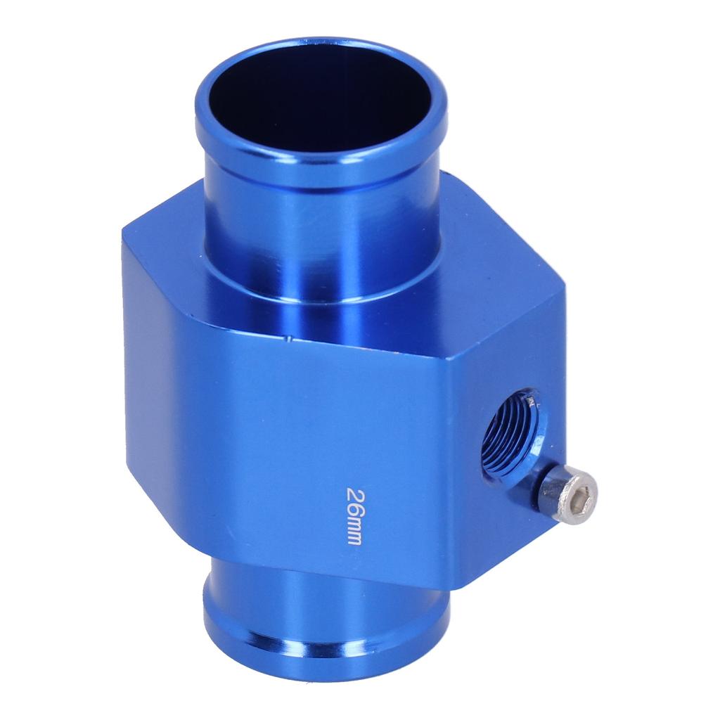 26mm Wassertemperatur Verbindungsrohr Blau Temperatur Schlauchadapter Aluminium Automobilzubehör