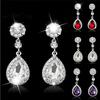 Women Charm  Bridal Water Drop Earrings Wedding  Stud Earings