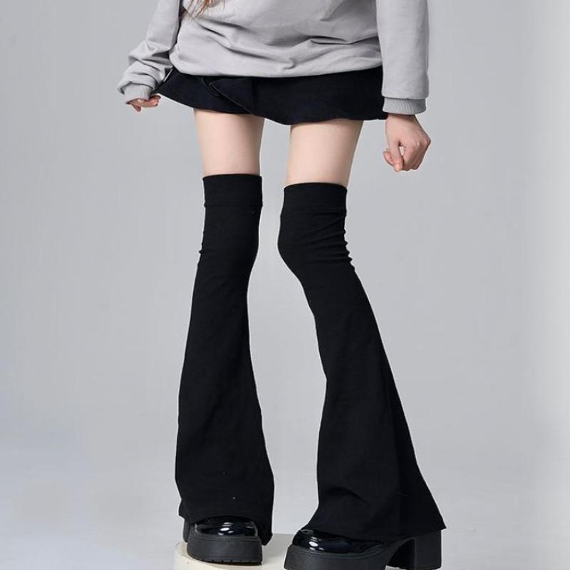 Y2K Leg Stockings Elasticity Slimming Knee Socks Japanese Style Spicy Femboy Over The Knee Horn Shaped Cuffs Sexy Accessories