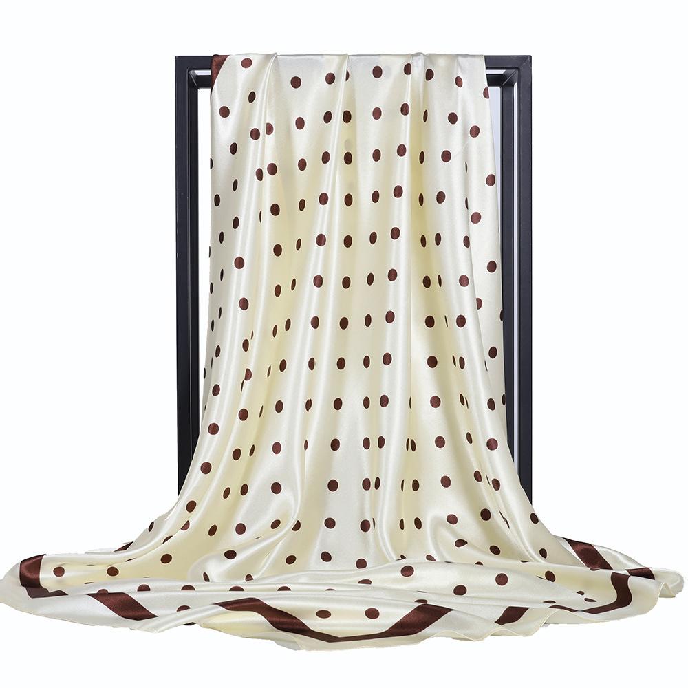 Høykvalitets luksuriøst silkeskjerf pannebånd Skjerf Halsskjerf For kvinner Kjede Silkeskjerf Dekorativt sjal for kvinner