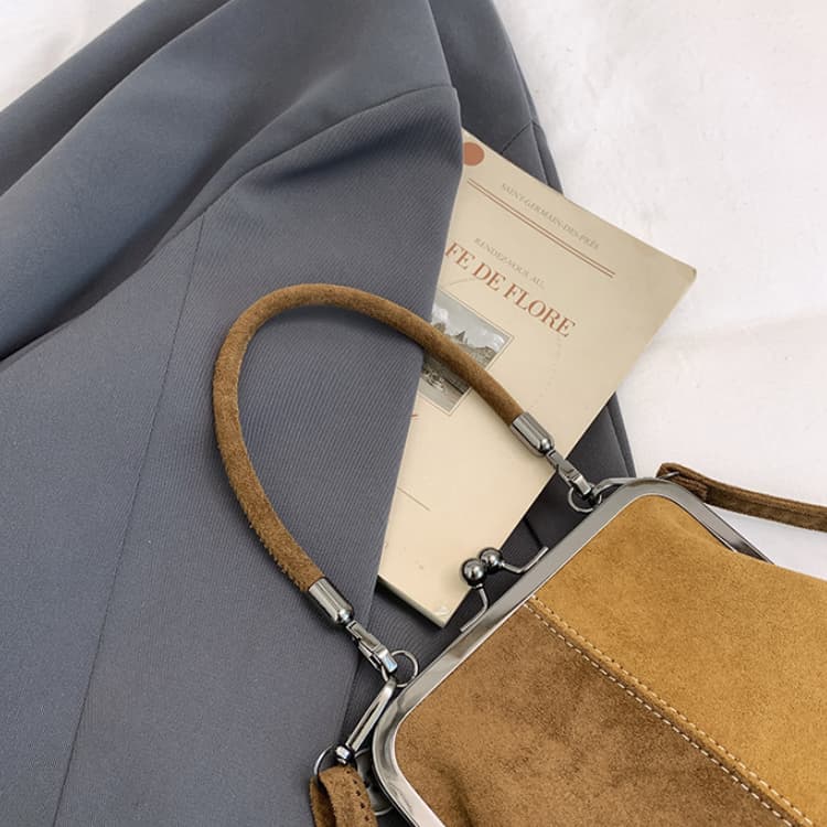 Vintage eenvoudige handtas dames schoudertas