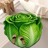 Fußmatte rutschfest Kristall Samt Teppich 3D Chinakohl Form Wohnzimmer Schlafzimmer Plüsch Bodenmatte Heimdekoration