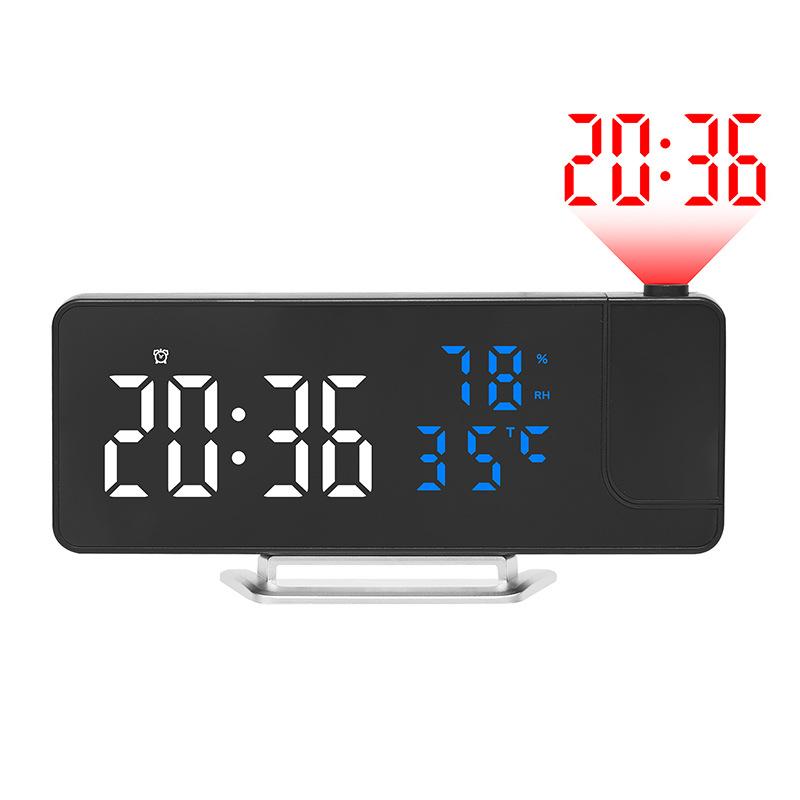 Multifunctional Clock Temperature and Humidity Projection Clock Mirror LED Clock Bedside Alarm Clock Good Product 675