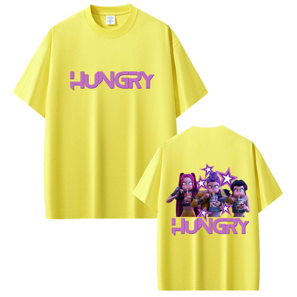 Kpop Demon Hunters T-shirt Cute Funny Rumi Mira Zoey Eat Ramen T Shirts Summer Men Women Fashion Trend Streetwear Tops