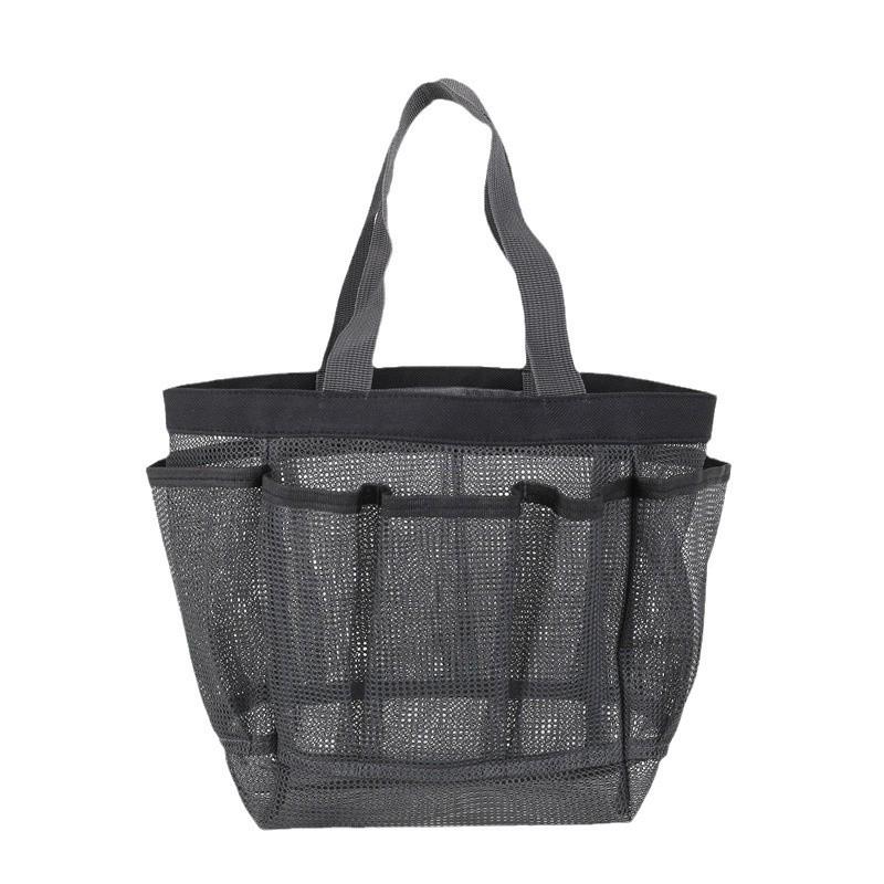 Multifunctional Mesh Beach and Makeup Bag with Multi-Pockets