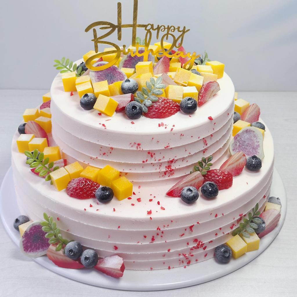 2025 Europäisches zweistöckiges Obstkuchenmodell für Ausstellungszwecke