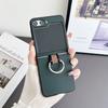 For Samsung Z Flip 6 7 PU Leather Phone Case Ring Folding Anti-Fingerprint Shockproof Protective Cover for Galaxy Z Flip 5 3/4