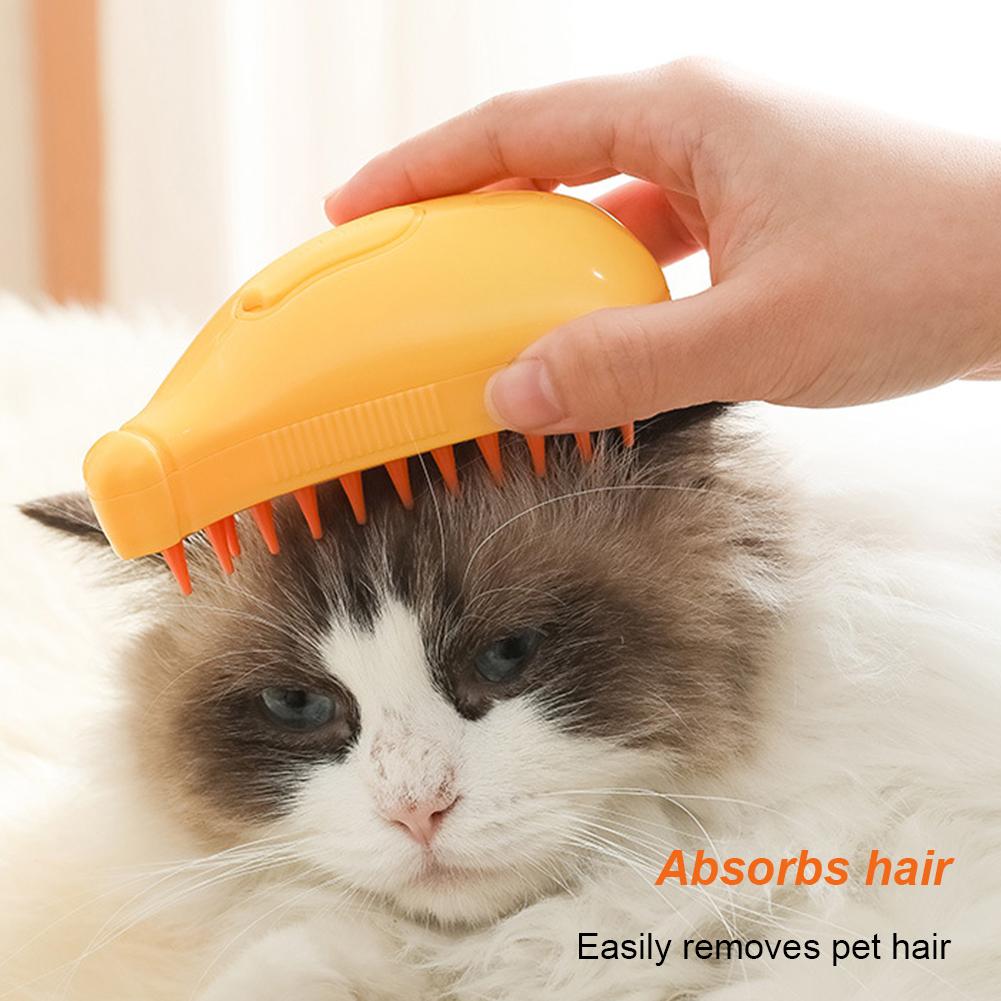 Cleaning Cat Brush with Spray Port Pet Hair Remover Versatile Cat Dog Depilation Brush for Removing Tangled Loose Hair