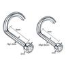 1 Stück G23 Titan Kristall Nasenstecker Piercing 18G 20G Nasenschraube Nazir Piercing Nasenflügel Ohrring Nasenring CZ Körperschmuck