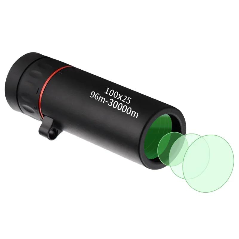 High Magnification HD Monocular Telescope Waterproof Mini Telescope Portable Military Zoom 10X Scope for Travel Hunting