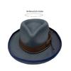 Elegant Feather Homburg Wool Styling Hat with Wide Brimmed Flat Hat Wide Brimmed Western Hat for Casual Wear