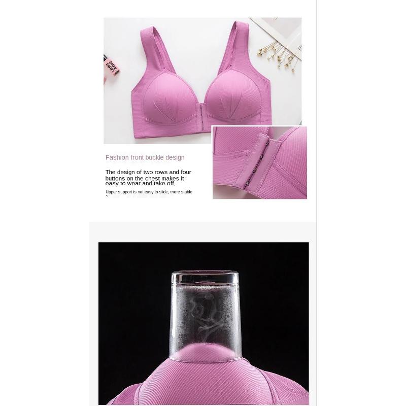 Plus Größe Sexy Push-Up Bh Verschluss Vorne Einfarbig Büstenhalter Drahtlose Bralette Brust Nahtlose Bhs Weste für Frauen
