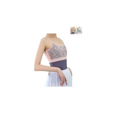 ProDance Vyšívaný mátový a perleťový baletní PK003M Perleťová camisole, Růžová, Dámský trikot, (M, růžová)