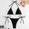 Swimsuit female sexy split two-piece set European and American straps love hollow bikini hot-selling vacation swimsuit women