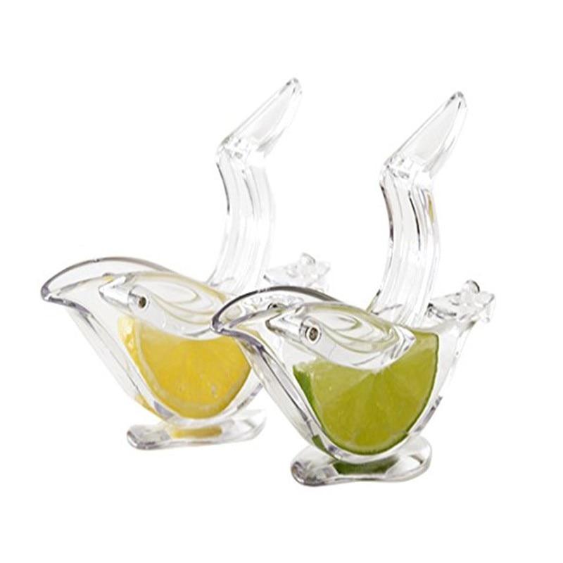 Acrylic Lemon Clip Manual Fruit Juicer Bar Gadget Transparent Bird Shape Citrus Juicer Orange Squeezer Kitchen Tool YSXX