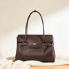 Simple First Layer Cowhide Leather Large Capacity 2026 Commuter Retro Handbag Fashionable Shoulder Underarm Tote Bag