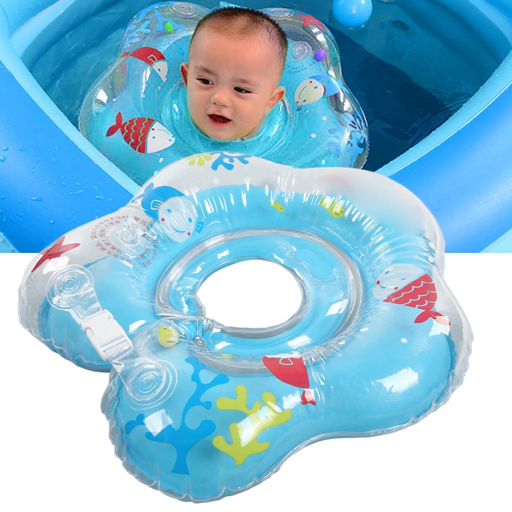 Baby Swimming   Thicken Inflatable Prevent   Lkage Baby Swimming Gr with Bells for Newborn Blue