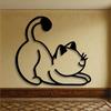 Black Cat Metal Wall Art Minimalist Iron Decor Indoor Outdoor Modern Gift