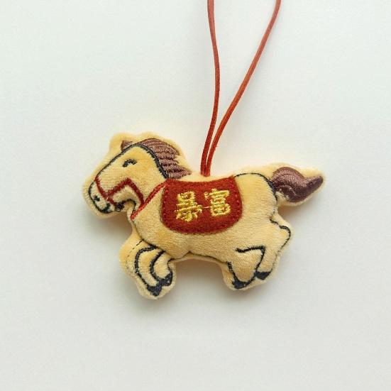Bag Pendant Cartoon Horse Doll Hanging Ornament Horse Zodiac Brooch Bags Keys Accessory Statement Gift