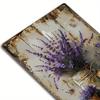 1pc Rustic Lavender Wooden Wall Art Sign - Vintage Garden Theme Decorative Plaque, Weather-Resistant Iron Construction, Easy Install, No Power Needed