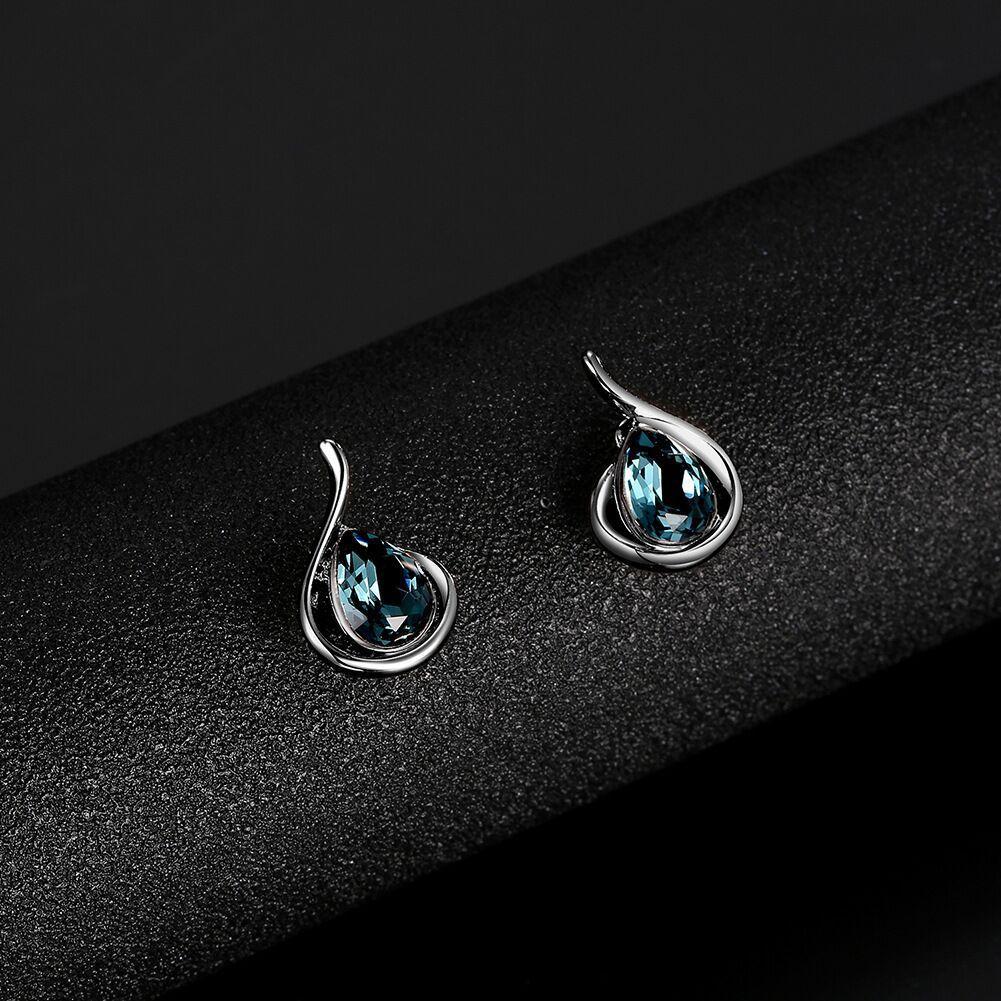 1set/3pcs (Necklace + Earrings) Women's Elegant Jewelry Set Fashion Versatile Diamond Crystal Gourd Jewelry Set