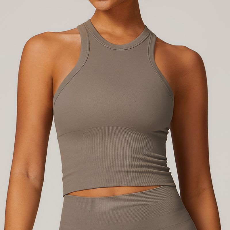 Guangzhou Zechuang Clothing Co., Ltd. Seam Tight I-Shaped Beauty Back Yoga Vest Integrated Belly Covering Exercise