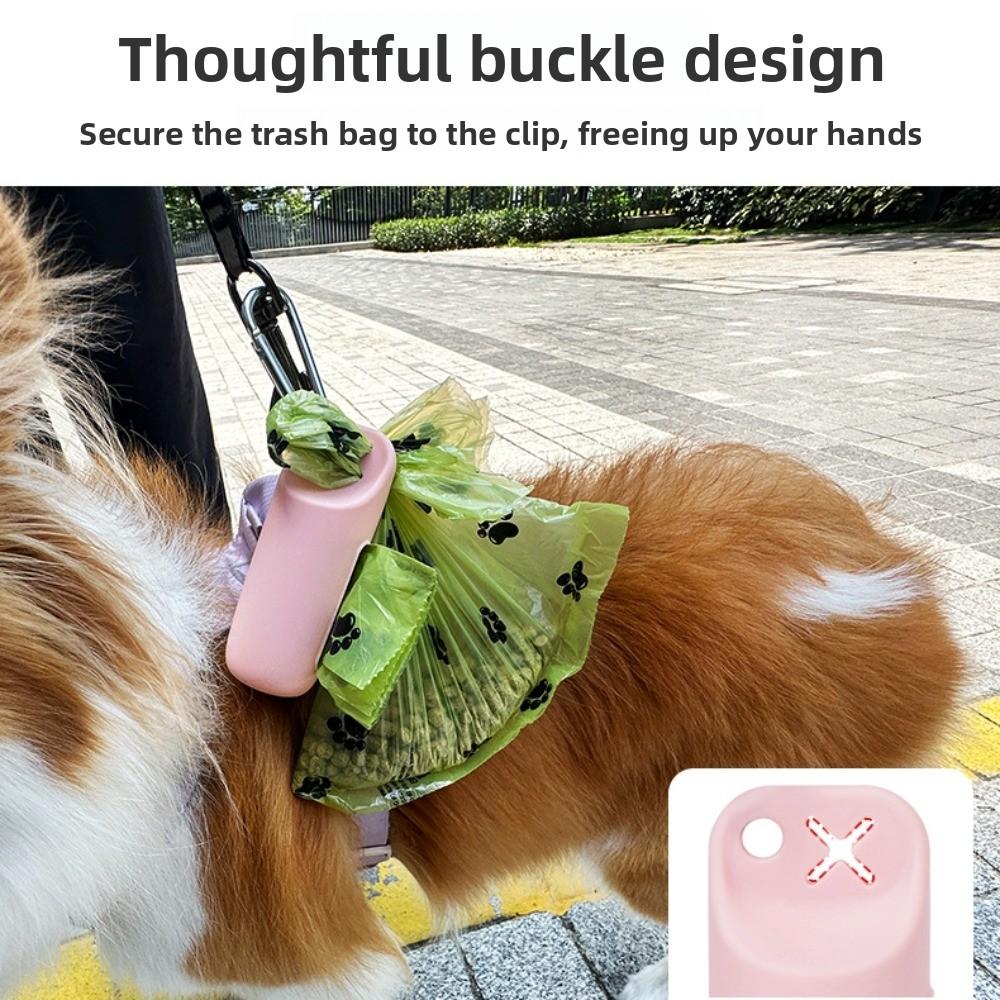 New Silicone Dog Poop Bags Holder Hands-Free Leak Proof Dog Bags Dispenser Multi-functional Garbage Bag Clip Pet Supplies