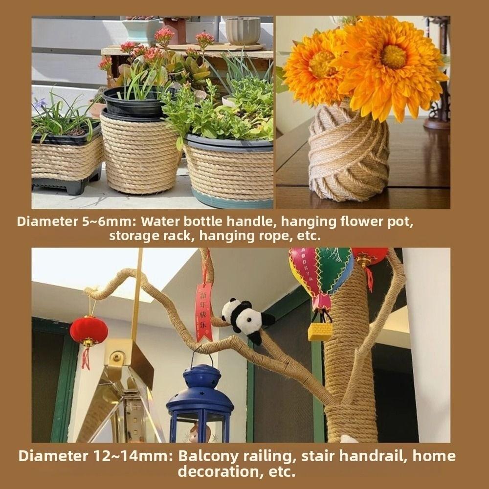 2/3/4/5/6/14mm Jute Twine Rustic Macrame Cord Farmhouse Style Jute Cord  Crafts Wrapping