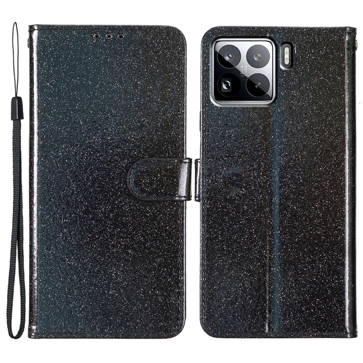 

For Xiaomi 15 Wallet Case Glitter Anti-Scratch Leather Phone Cover Stand B