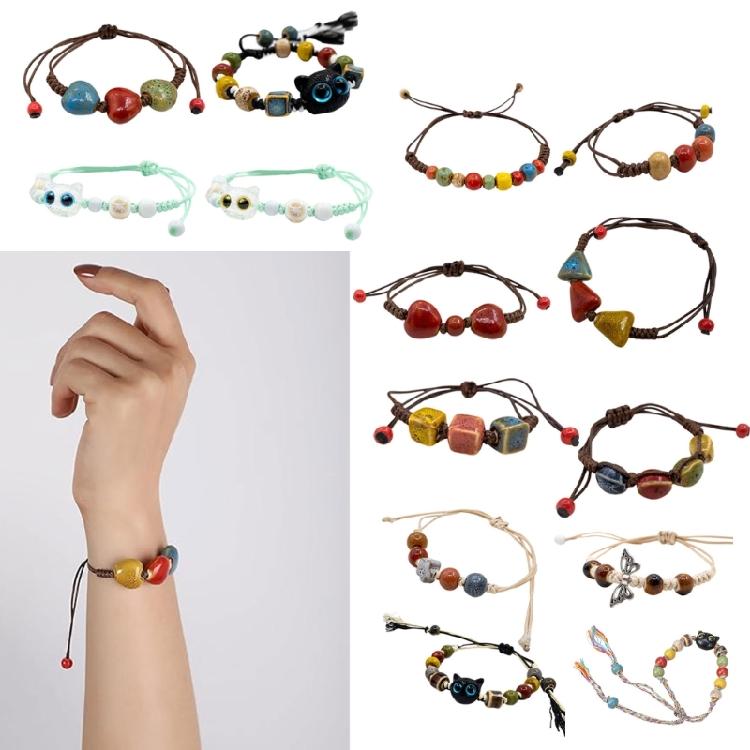 Stylish Handmade Ceramic Beaded Bracelet Craft Supplies for Trendy Outfits Enhancement Suitable for Everyone Use