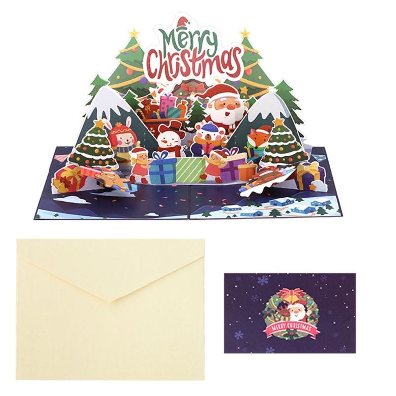 

Christmas Card with Envelope Handmade Christmas Greeting Cards for Kid Adult Men Women Winter Holiday Celebration 1