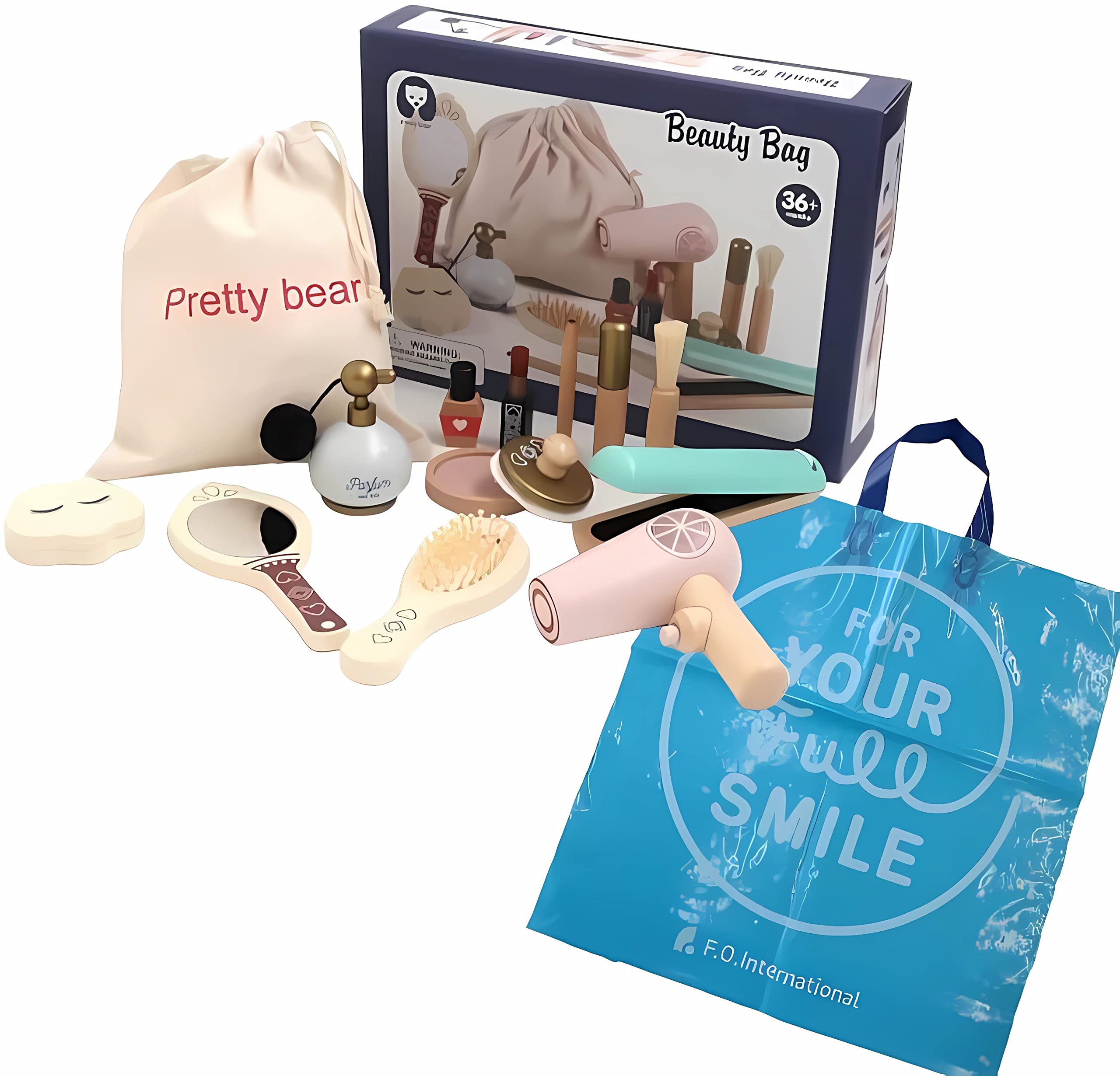 

Деревянная косметическая игрушка с покупателем 6941341 F.O.TOYBOX Набор, Разноцветный, Контейнер,