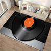 Vintage Vinyl Record Design Carpet for Living Room, Music Lover Decor Suitable for use as an anti-slip for living room bedroom sofas