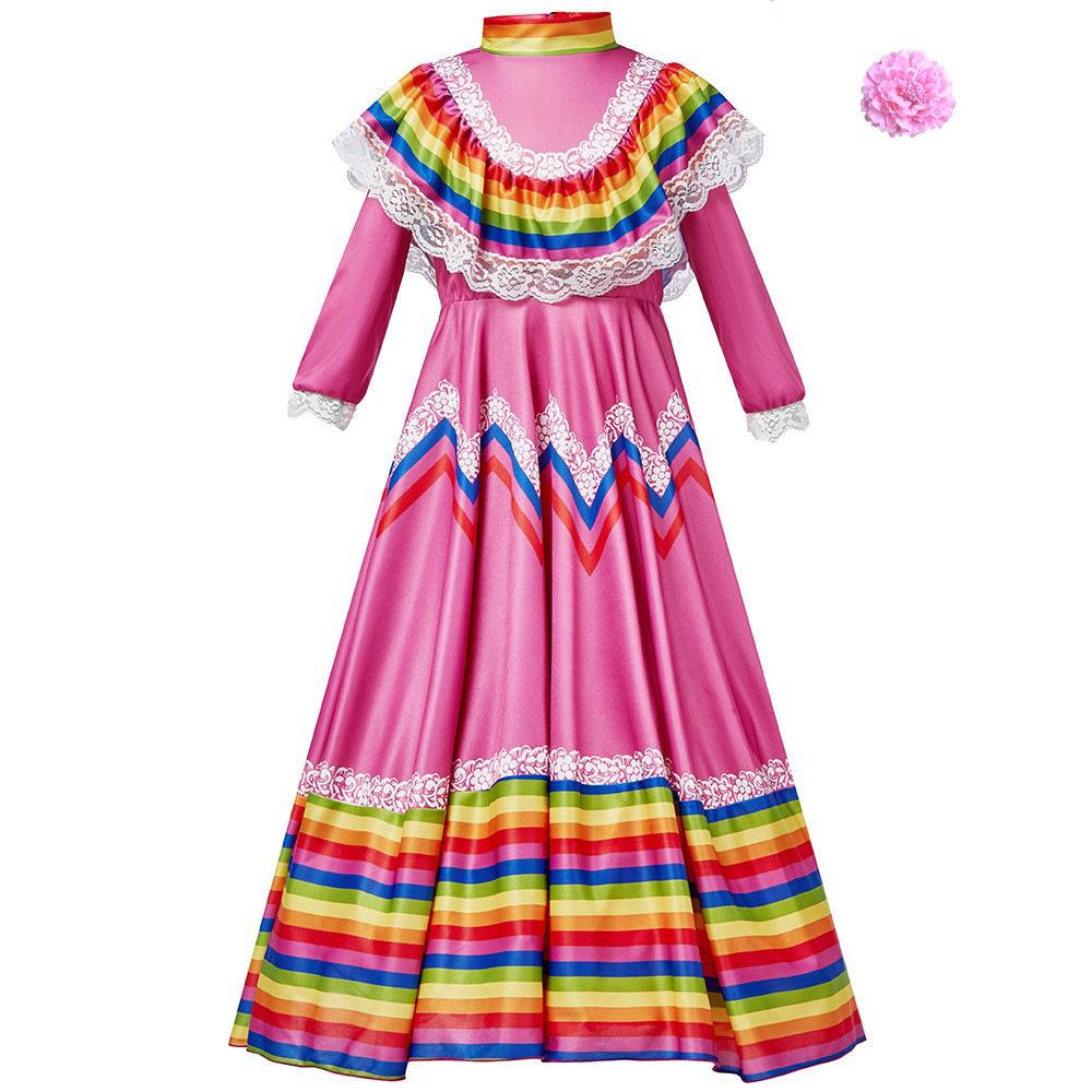 New Mexican Folk Dance Dress: Halloween & School Stage Performance Costume