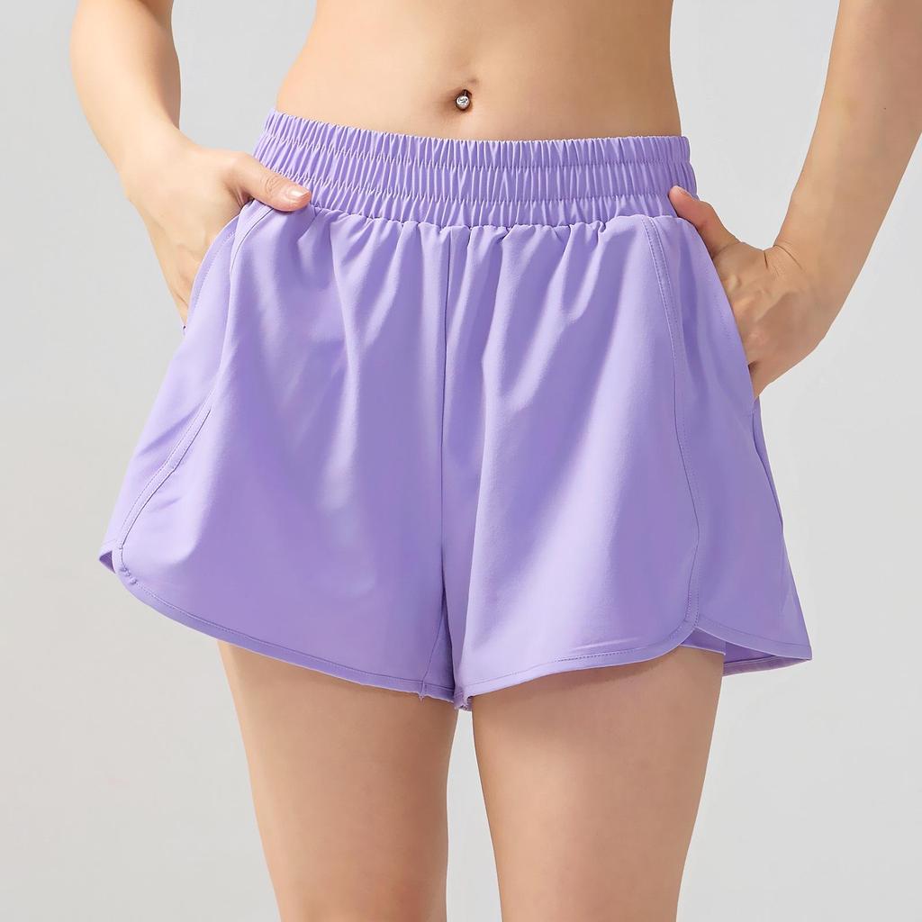 Women's Quick-Dry Marathon Shorts - Breathable, Lightweight, Anti-Exposure Activewear for Running, Training, Gym, and Yoga.