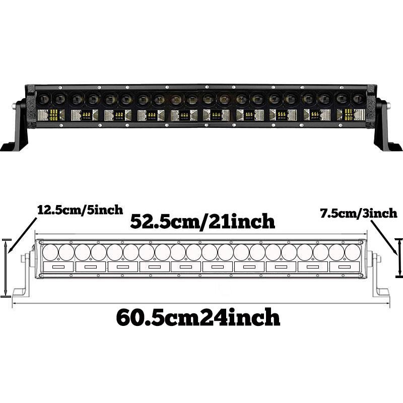 Buy 22 inch LED Light Bar Dual Row Spot Flood Combo Work Light Bar Spot ...