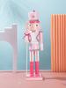 Pink Candy Style Wooden Nutcracker Ornament