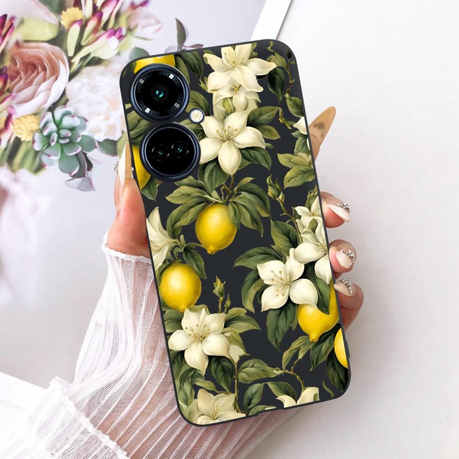 For Tecno Camon 19 Pro 19 Neo Camon19 4G Phone Case Matte Soft TPU Bumper Cover Cool Cartoon Luxury Butterfly Flower Funda