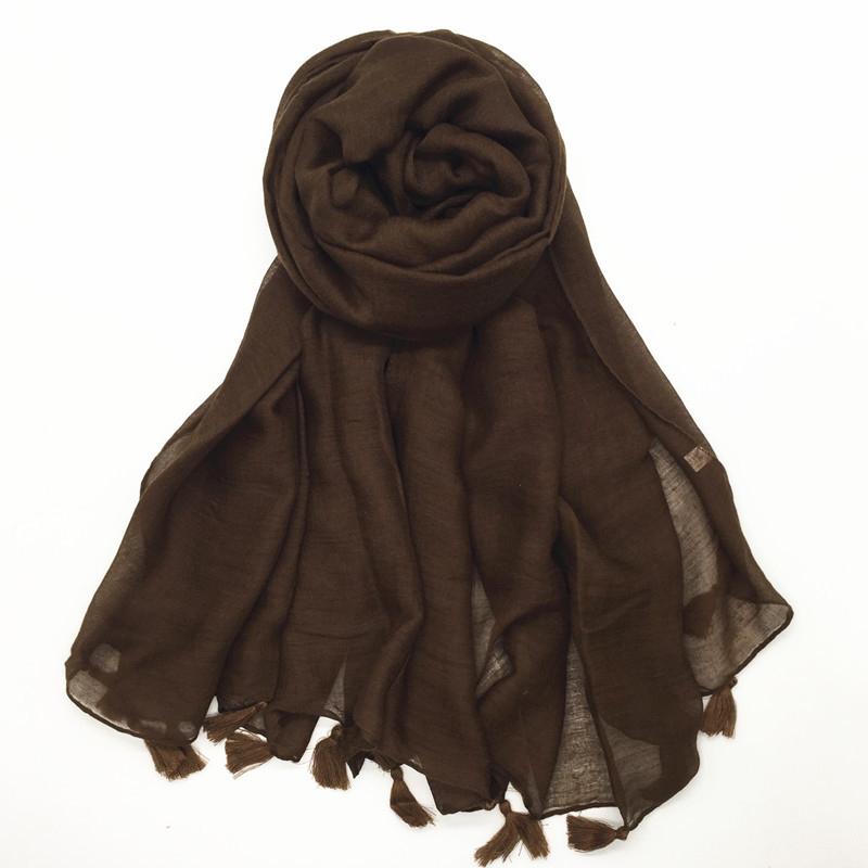 Solid Voile Women Scarf New Summer Girls Tassels Sunscreen Thin Scarves Soft Shawl Foulard Viscose Spring Lady Wrap Shawls