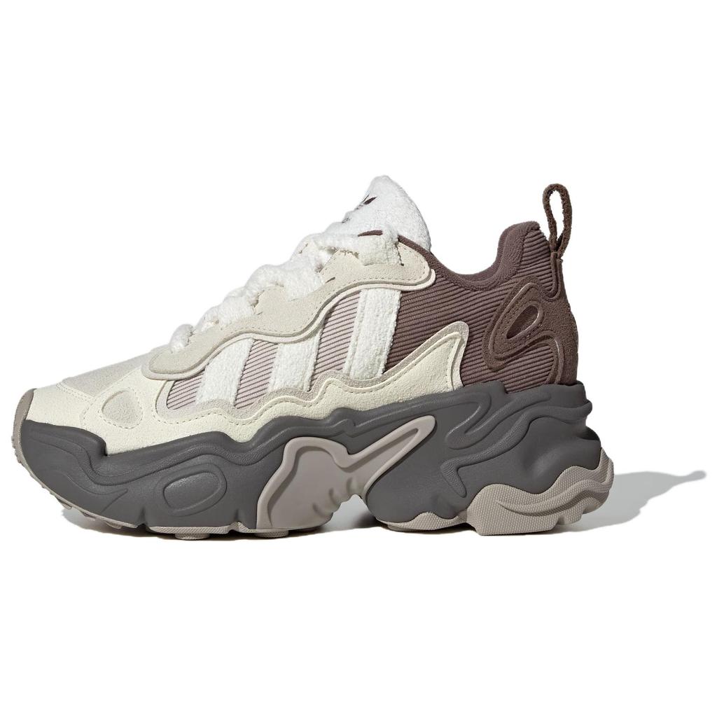 Adidas Originals Ozthemis Comfortable Versatile Non-Slip Durable Low-Top Dad Shoes Women Sneaker White Brown JP8043