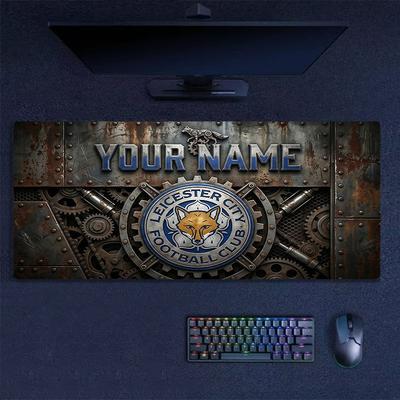 Custom Name,Leicester City Mouse Pad, Large Gaming Desk Mat, Non-slip XXL Mousepad for Laptop & Tablet, Mini PC Playmat with Stitched Edges