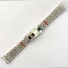 20MM Width Silver Presidential Solid Bracelet 904L Stainless Steel Glide Lock Clasp Wristband for Sub Log NH34 NH35 Watch Case