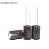 High-Frequency 400V 33UF Aluminum Electrolytic Capacitor, Brown, Surge Resistant, PET Material, 13x21mm.