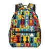 Cartoon-Schachmuster-Rucksäcke Jungen Mädchen Schultasche Kinder Schultaschen Cartoon Kinder Rucksack Umhängetasche Große Kapazität