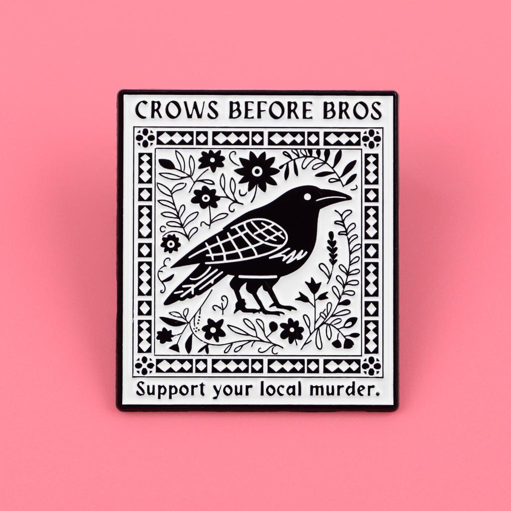 Funny CROWS Enamel Pin Cartoon Badges Punk Jewelry Cosplay Accessories Toys Gift for Backpack Clothes Hat Lapel Pins Brooch