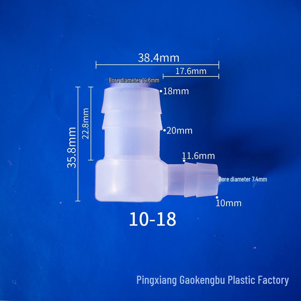 

Multi-Spec Plastic L-Type 90° Reducing Elbow Hose Connector