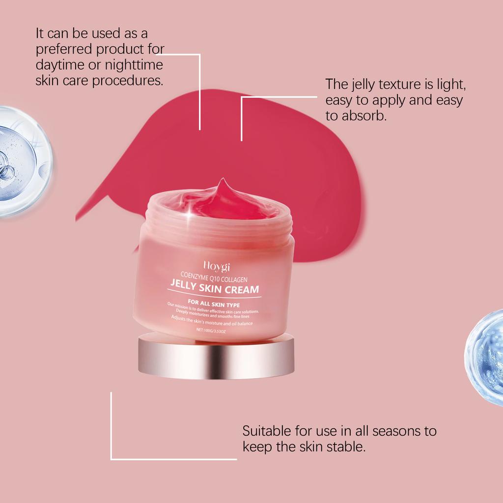 Collagen Jelly Face Cream Hydrating Nourishing Brightening Skin Moisturizer For Glowing Radiant Complexion